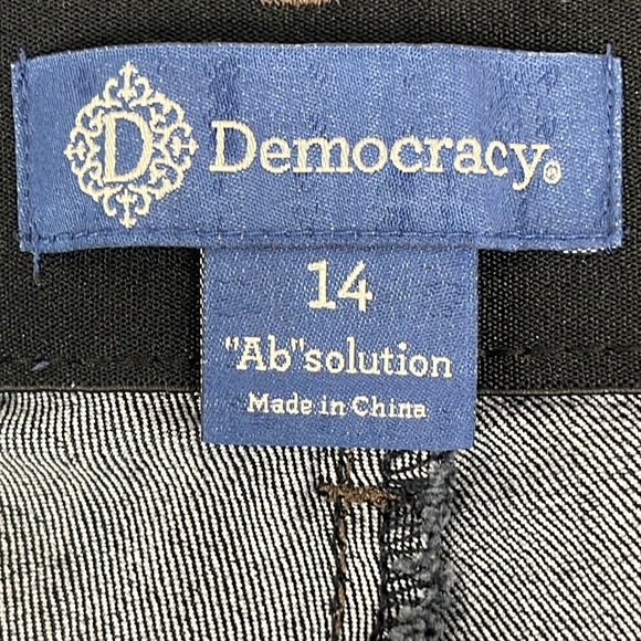 Democracy Ab Solution Dark Wash Stretch Skinny Jeans 34x29 Women's 14 comfort - Picture 10 of 11